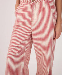 Dress To - Striped Twill Wide Leg Pants