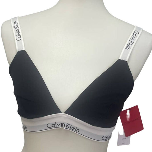 Calvin Klein - Unlined Adjustable Strap Cotton Blend Triangle Bralette