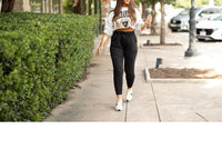 Julia Rose Braelyn Fleece Jogger Pants in black - women's pants - view 7