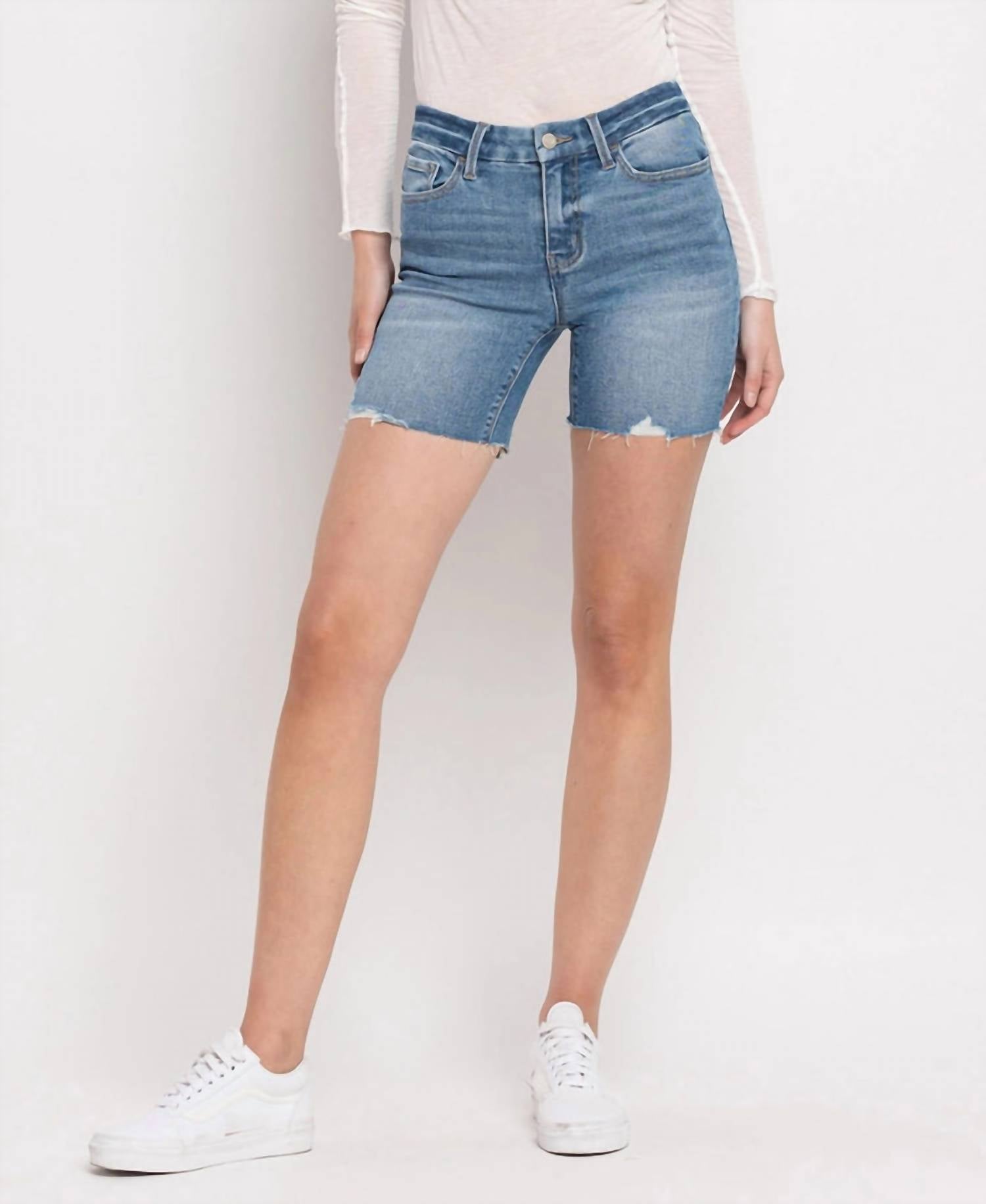 Vervet By Flying Monkey - Seamless Waistband Midrise Shorts