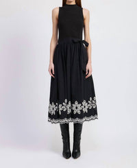 En Saison - Isidora Sleeveless Embroidered Midi Dress
