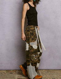 Pol - GI Jane Patchwork Wide Leg Pants