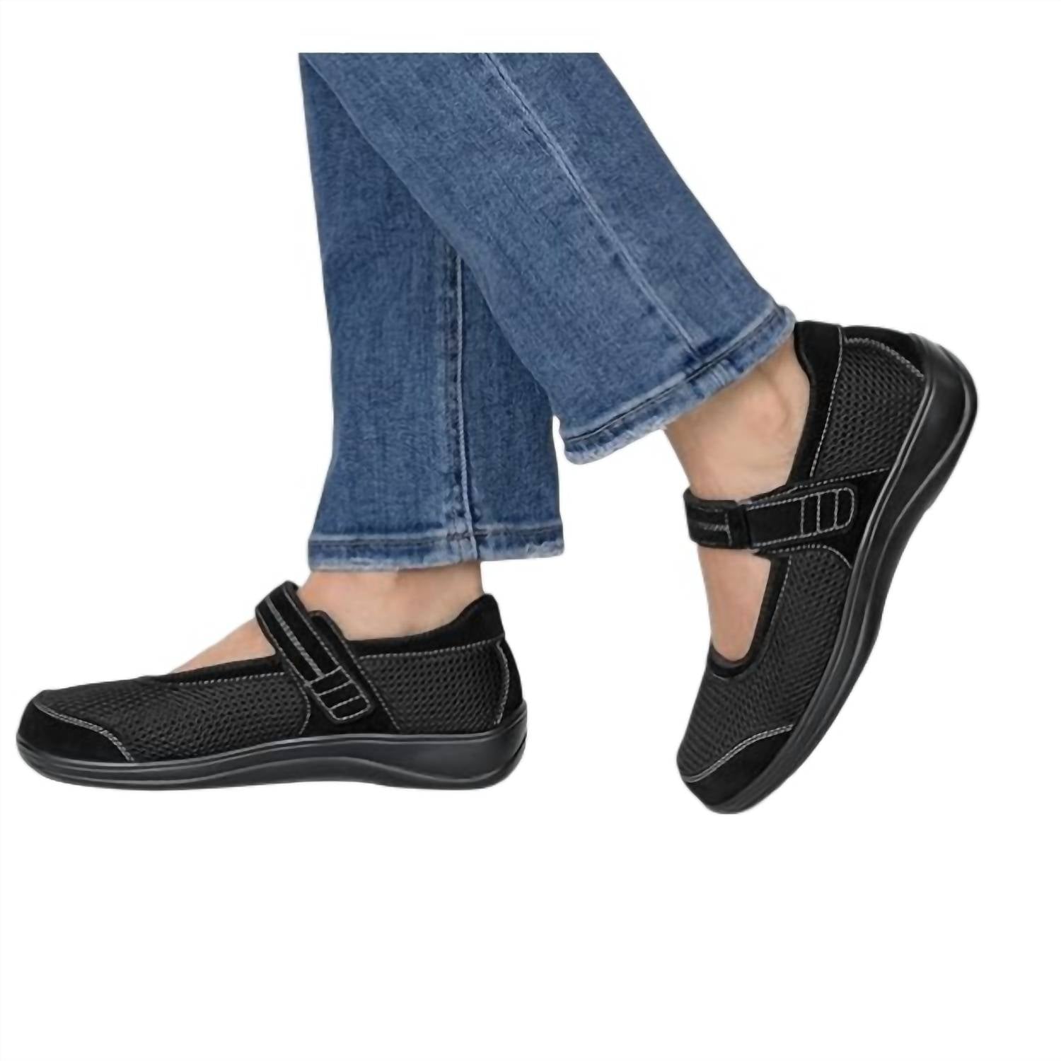Orthofeet Women's Chattanooga Mary Jane Orthopedic Shoes in black - women's shoe - alternate view
