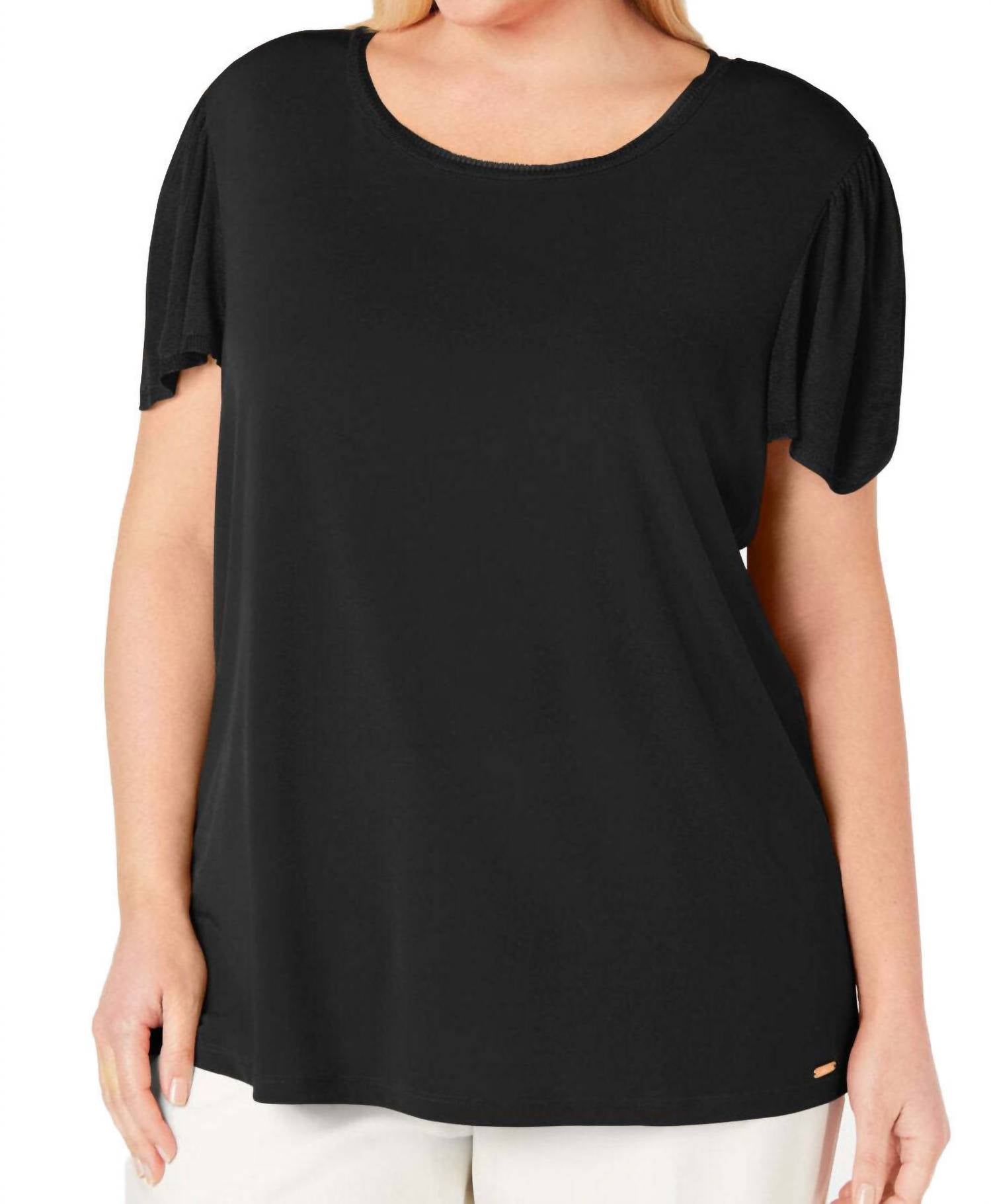 Calvin Klein - Women's Sweater Knit Trim Top - Plus