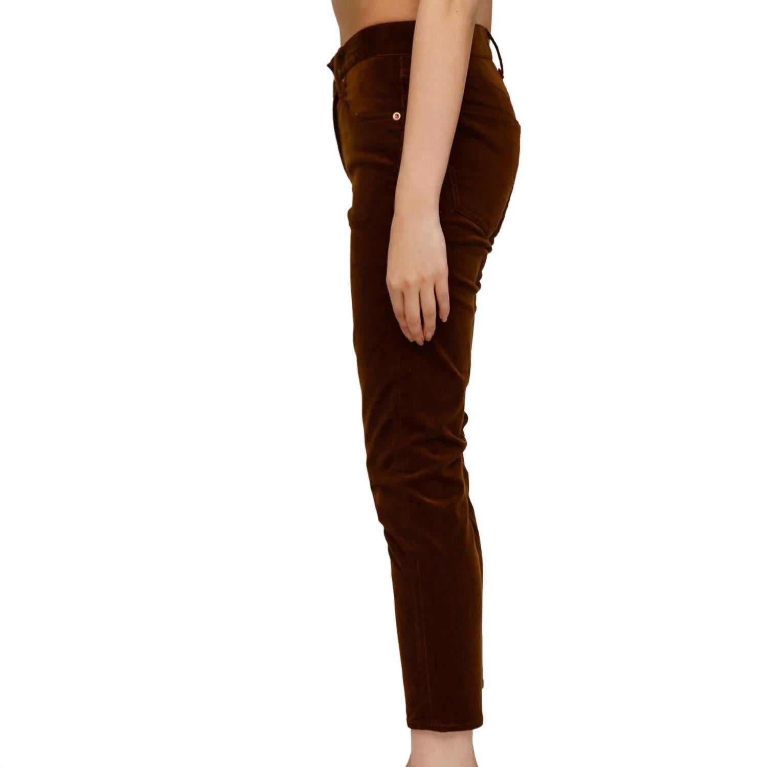 Moussy Lyndon Corduroy Skinny Jean in camel - women's jeans - detail view