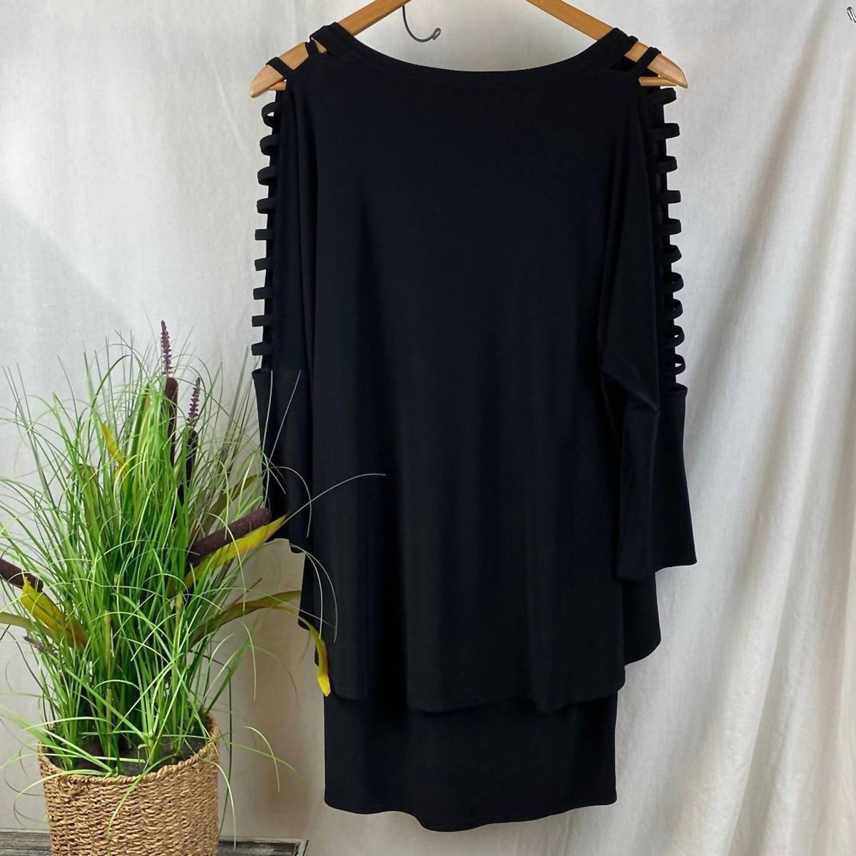 Joseph Ribkoff - Ladder Sleeve Tunic Mini Dress