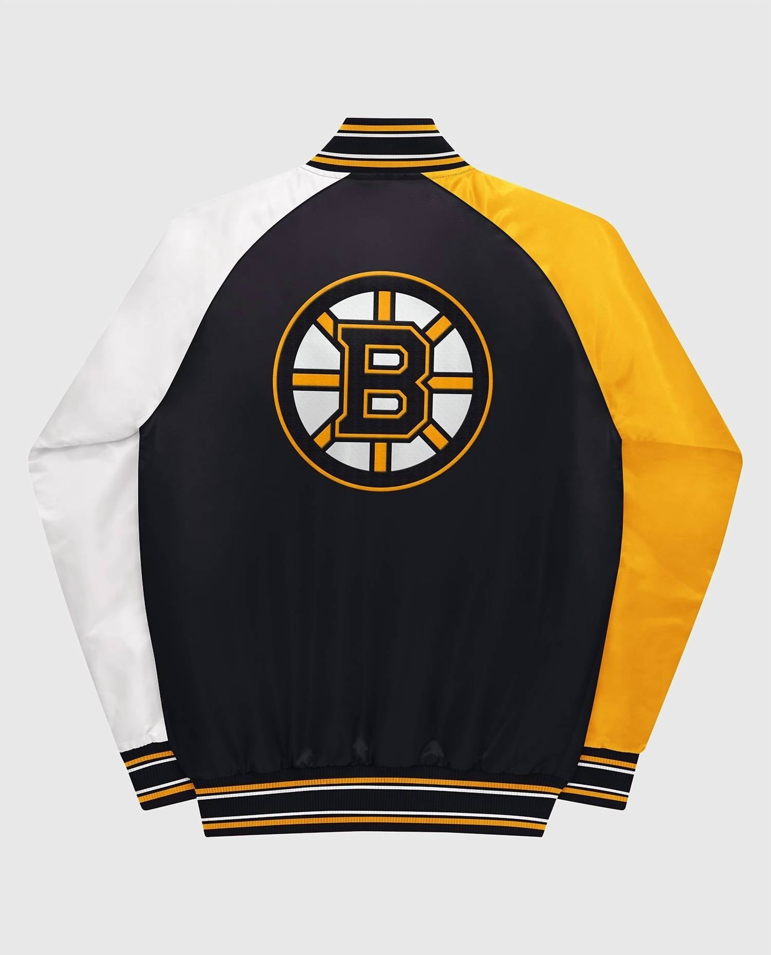 Starter - Youth Boston Bruins Varsity Satin Full-Snap Starter Jacket