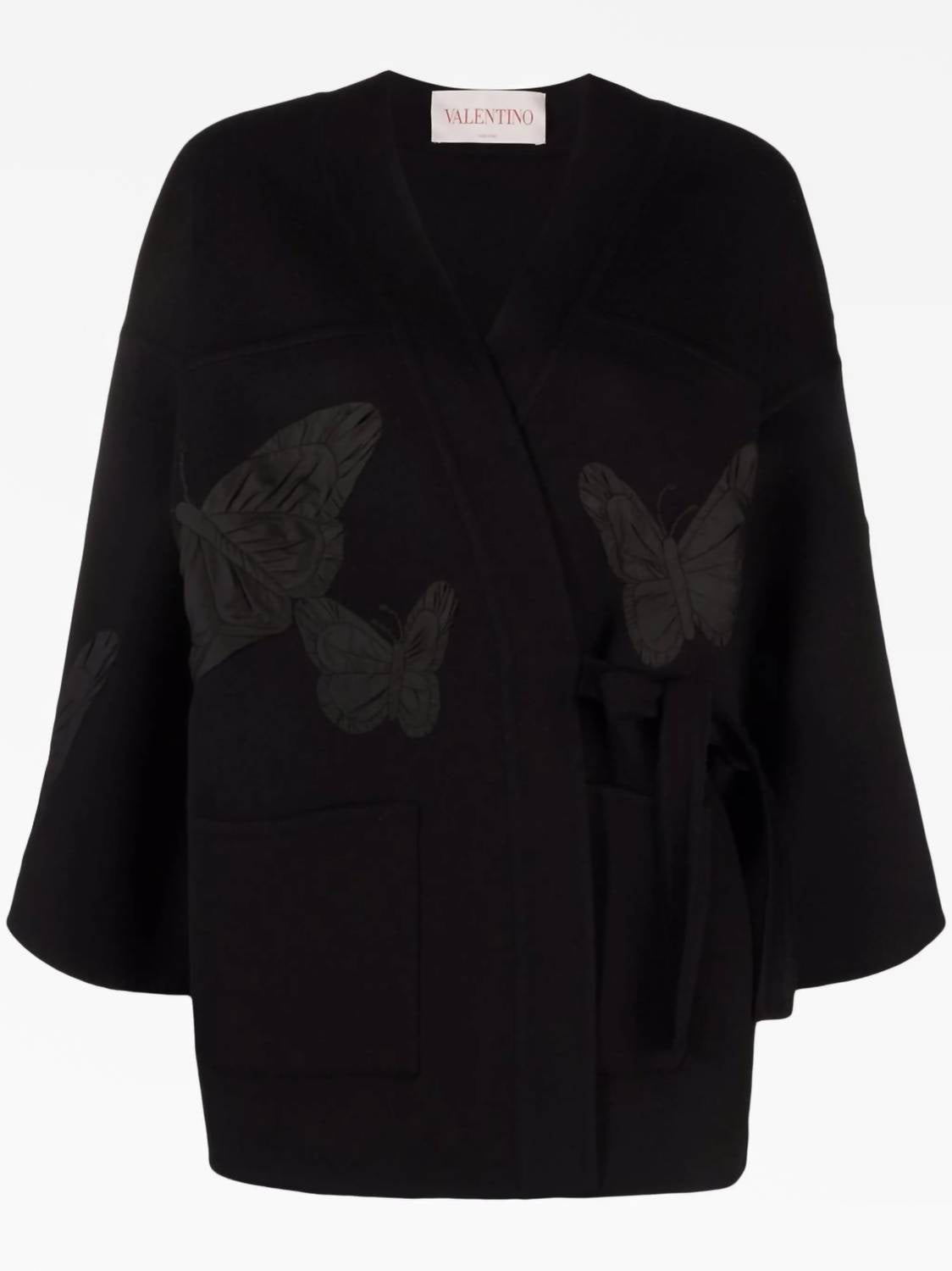 Valentino - Embroidered Butterfly Wrap Jacket