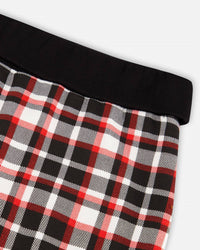 Deux Par Deux - Deer Fleece Top & Plaid Pant Set