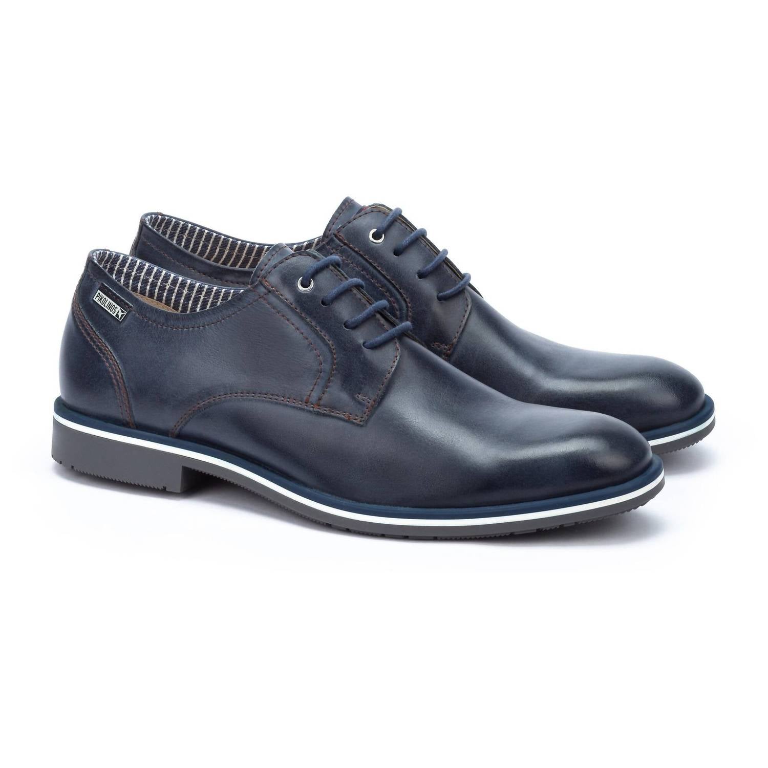 PIKOLINOS Men's Leon M4v Leather Lace-up Shoes in blue - men's shoe