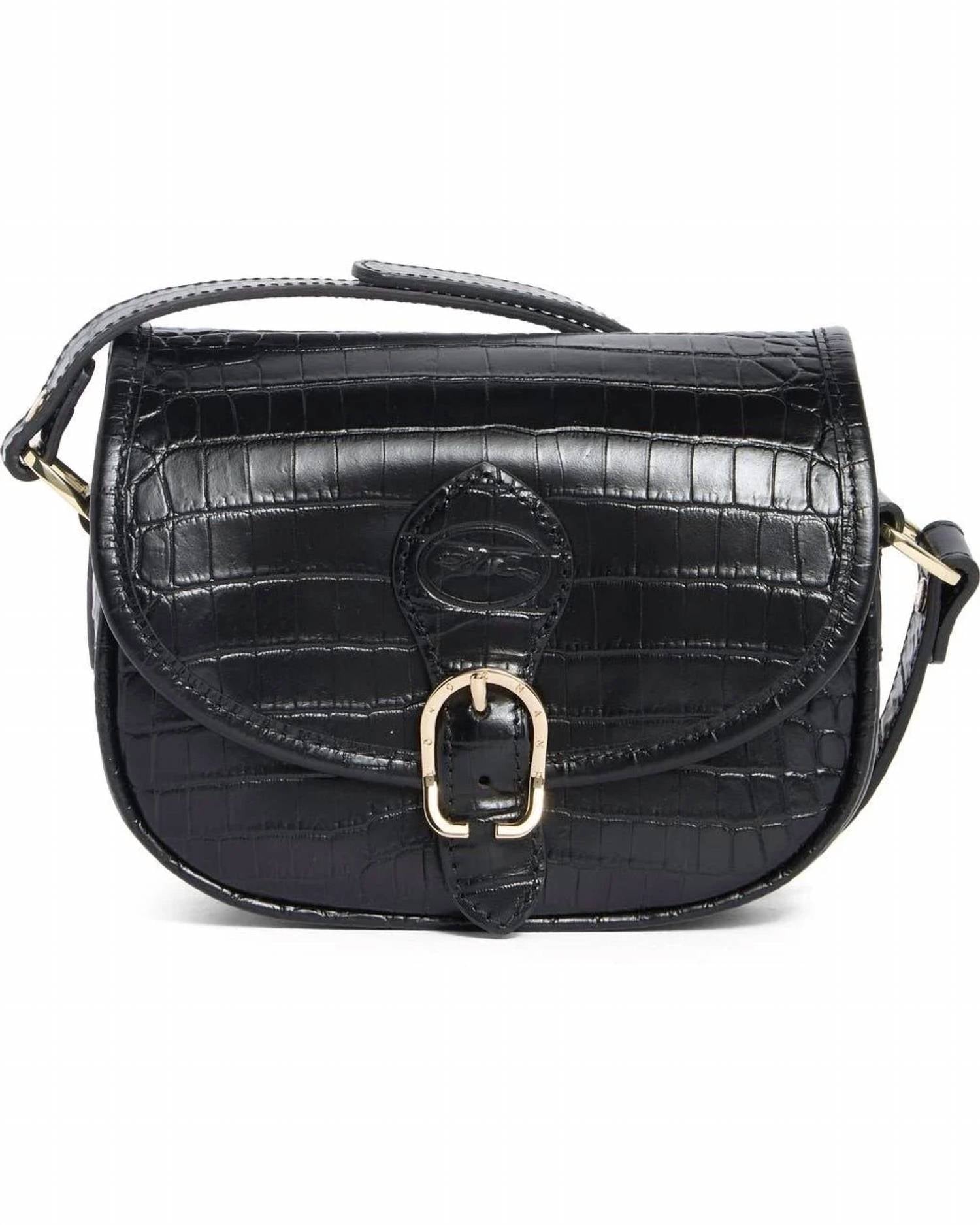 Longchamp - 1980 Croc Embossed Small Crossbody Bag