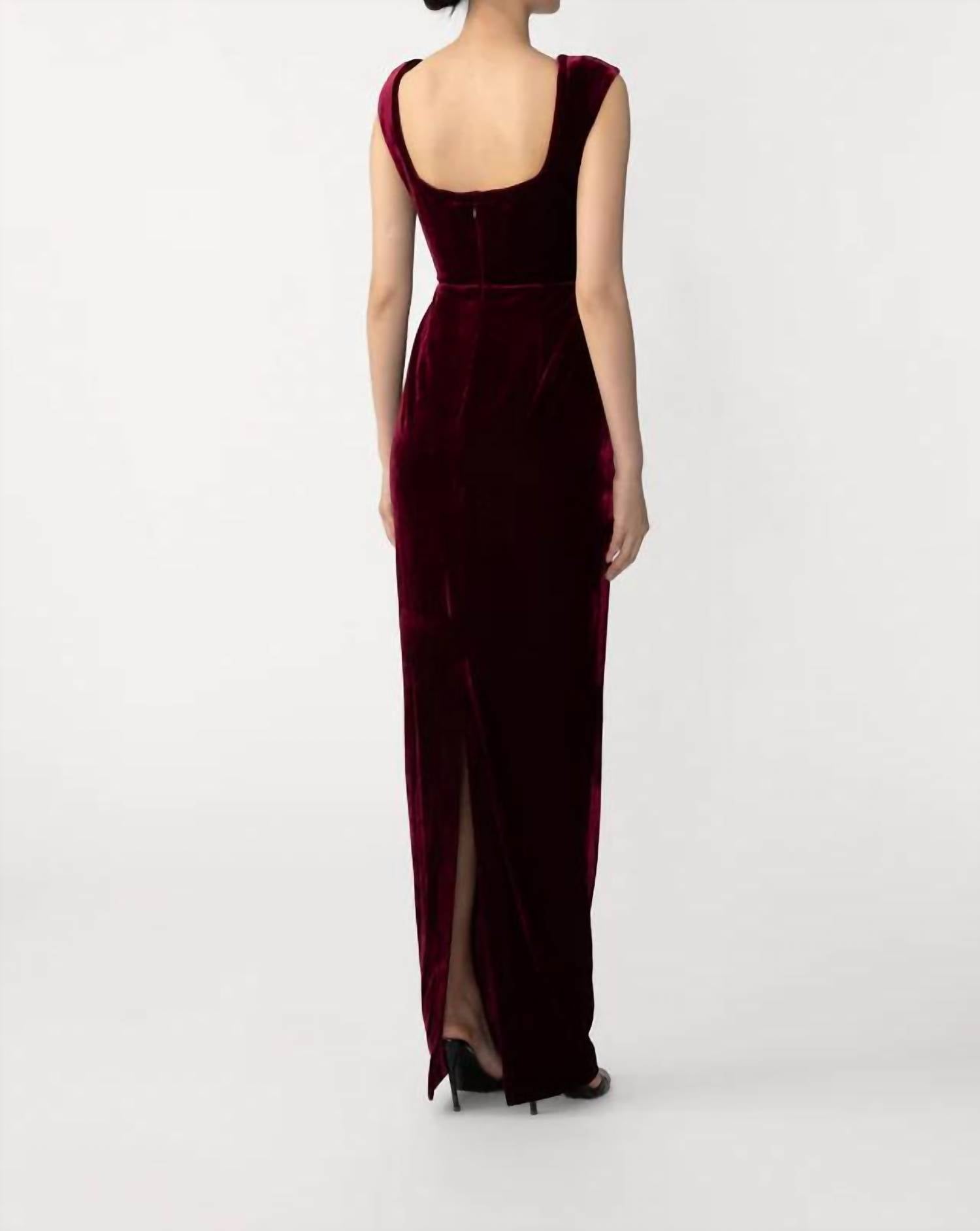 Sau Lee - Brooke Velvet Gown