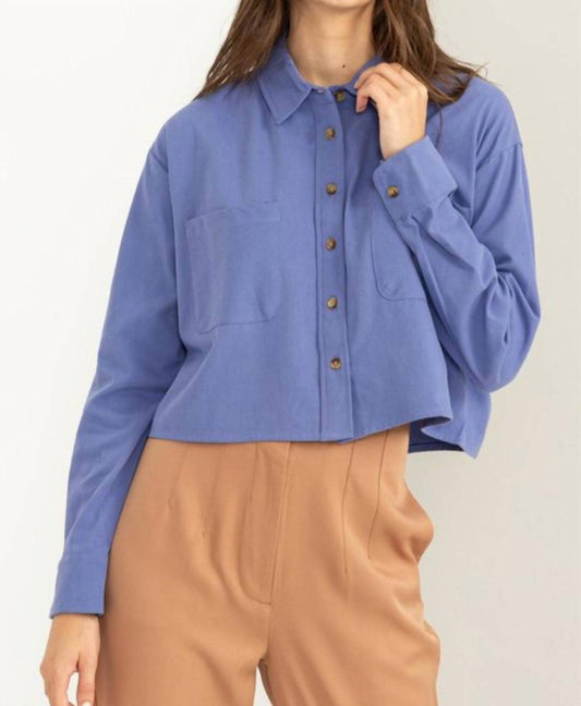 Hyfve - Chic And Simple Cropped Twill Shirt