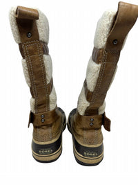 SOREL Women's Helen Of Tundra Leather Sherpa Tall Boots in flax sesame - women's shoe - view 5