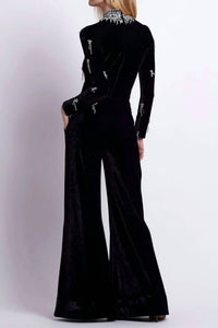 Patbo - Velvet Wide Leg Pant