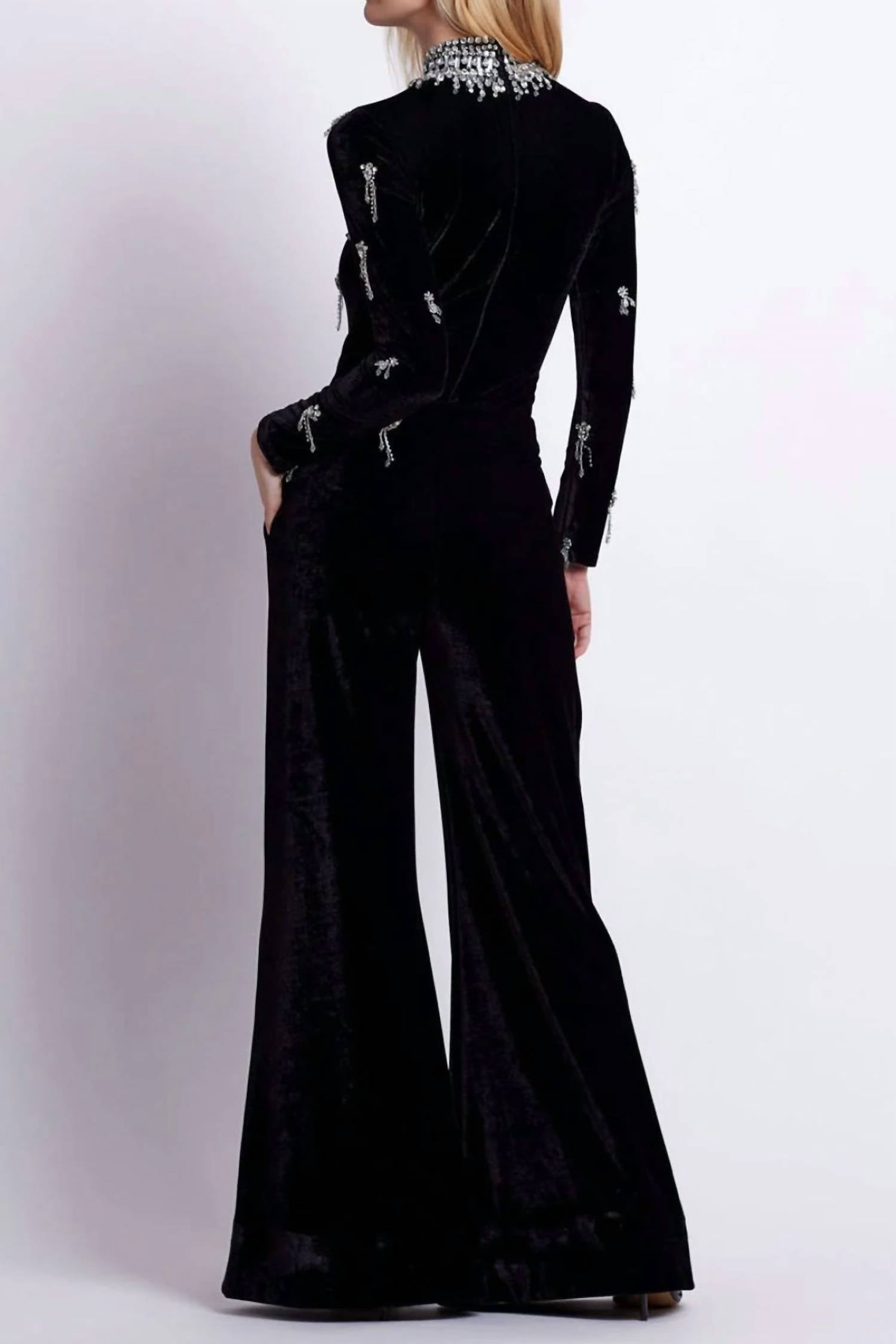 Patbo - Velvet Wide Leg Pant