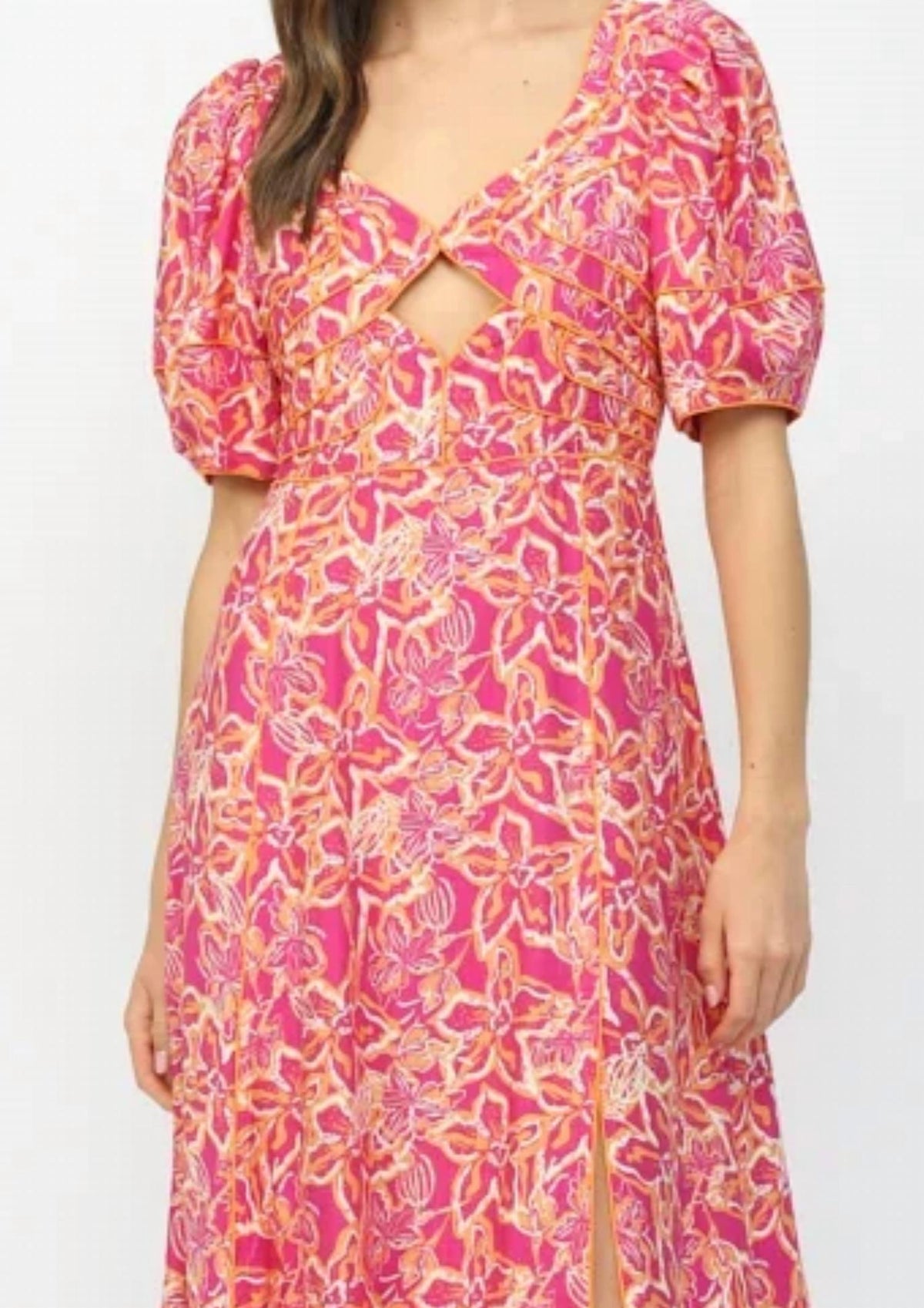 Fate - Floral Print Midi Dress