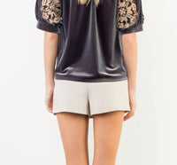 Thml - Puff Sleeve Embroidered Top