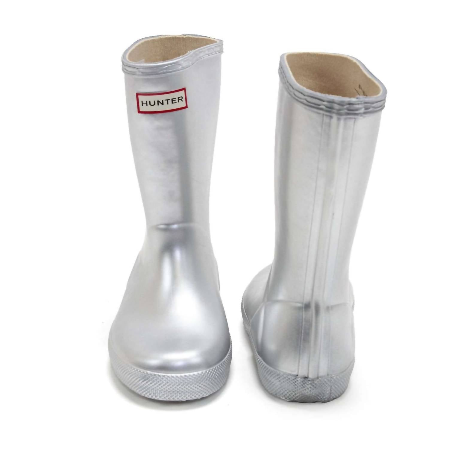 HUNTER Boys First Classic Metallic Rain Boots in silver - kids' shoe - view 4