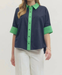 Entro - Solid Short Sleeve Top