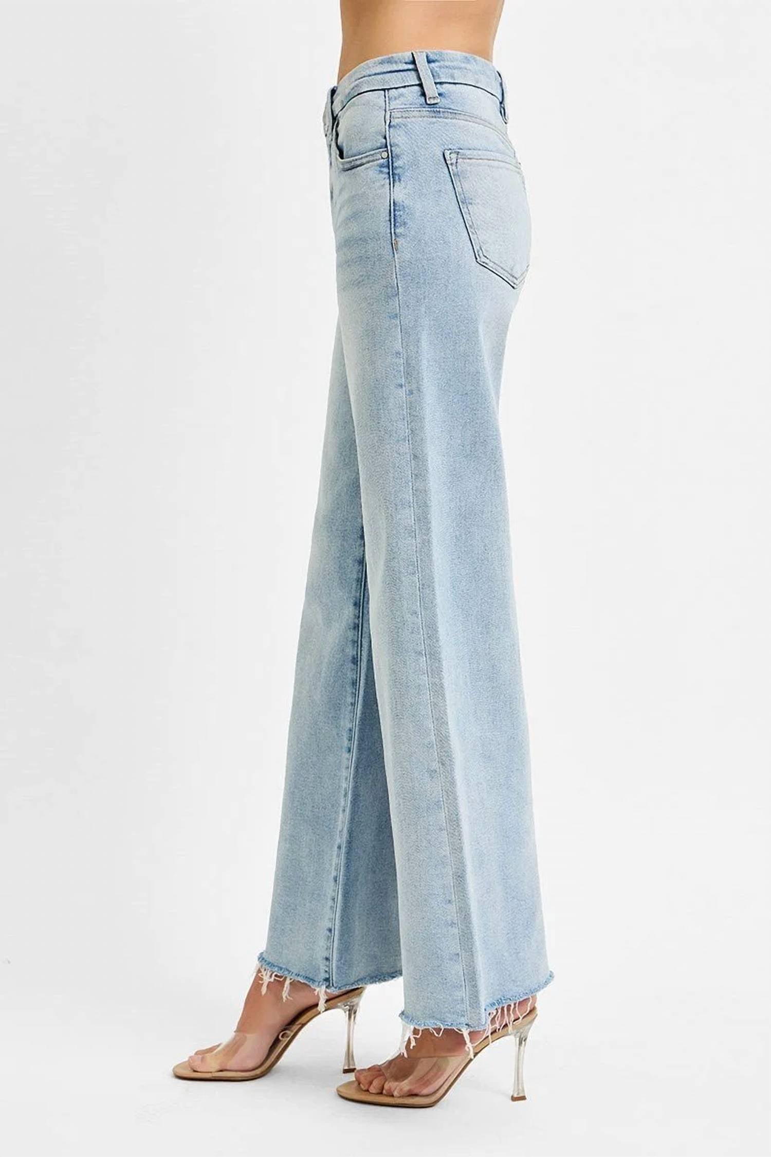 Risen - Amanda Mid Rise Wide Leg Jean