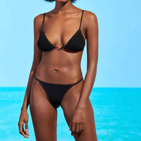MAAJI Zen Sliding Triangle Bikini Top in midnight black - women's swimwear