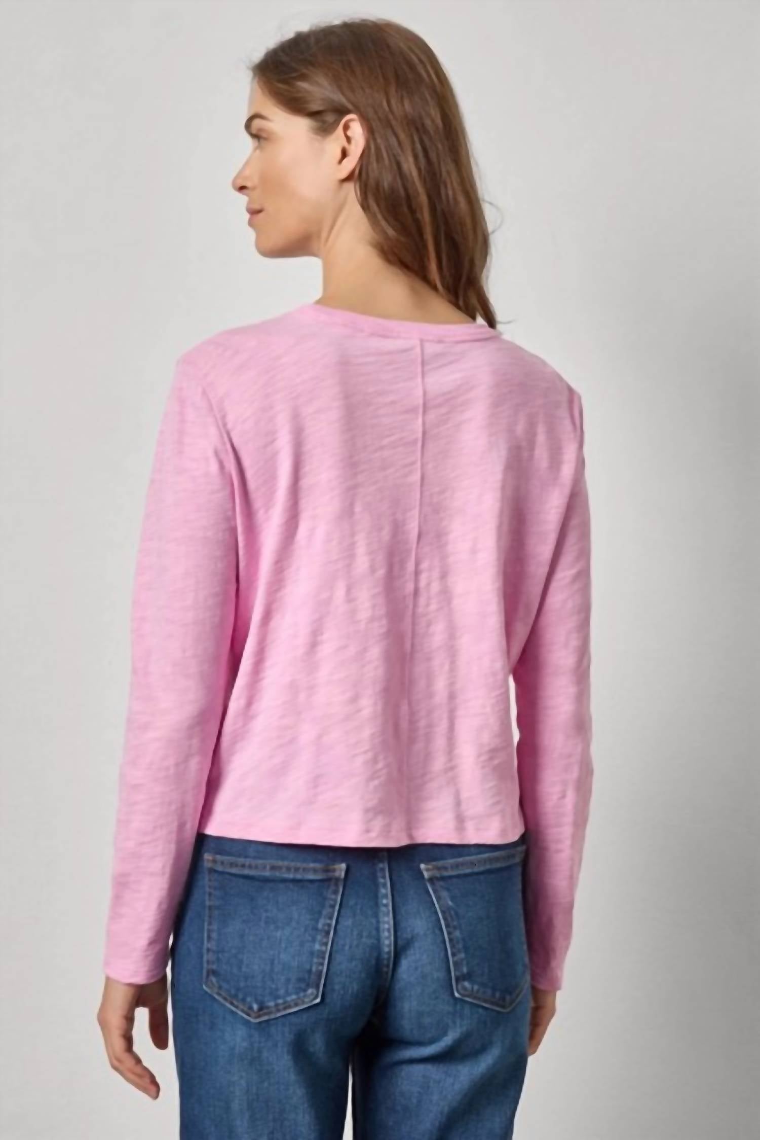 Lilla P - Long Sleeve Cropped Boyfriend Tee
