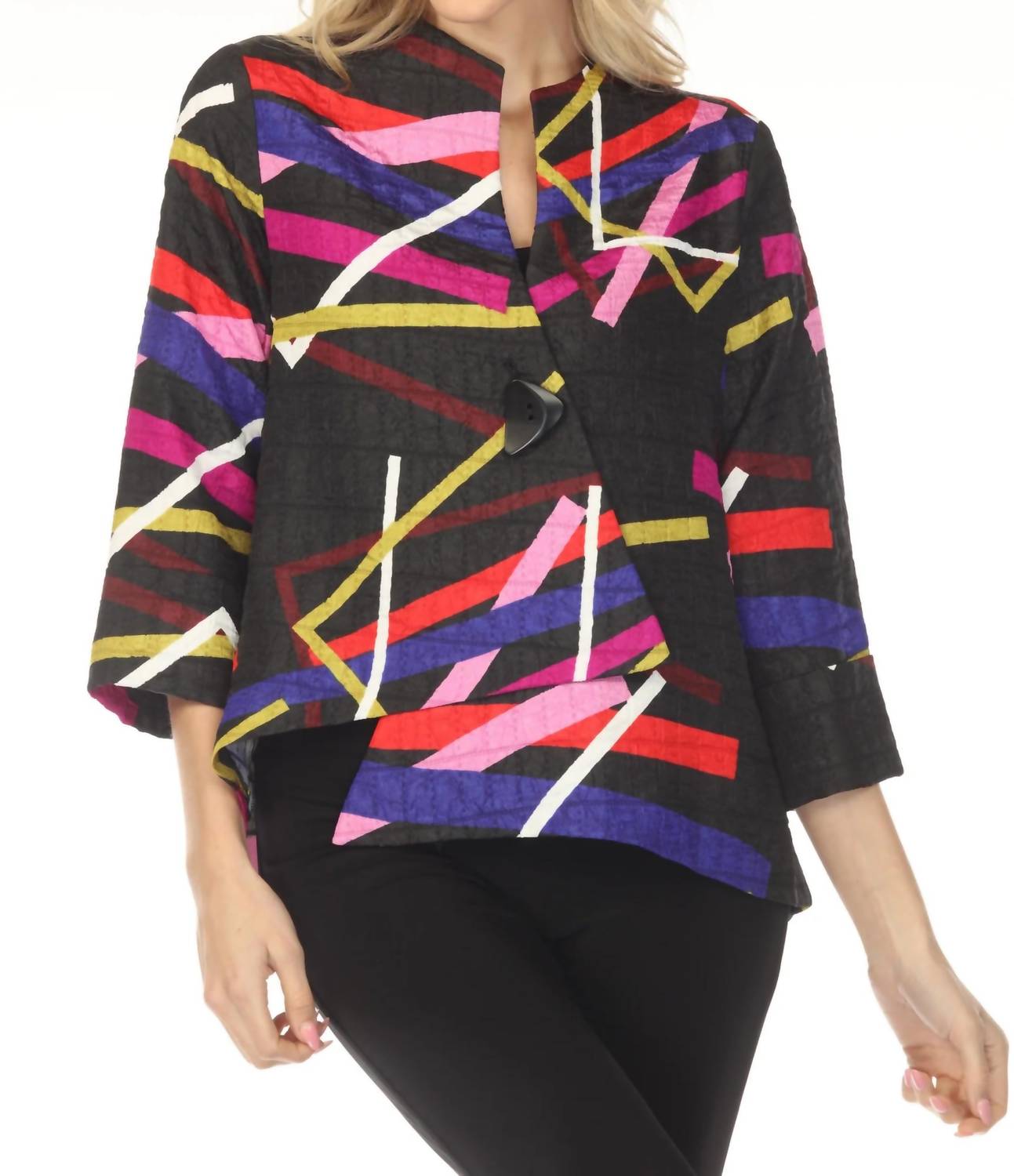 Joseph Ribkoff - Abstract Textured Trapeze Jacket