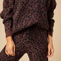 Softies - Marshmallow Leopard Print Crew Neck Lounge Set