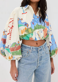 Alemais - Nadia Cropped Shirt