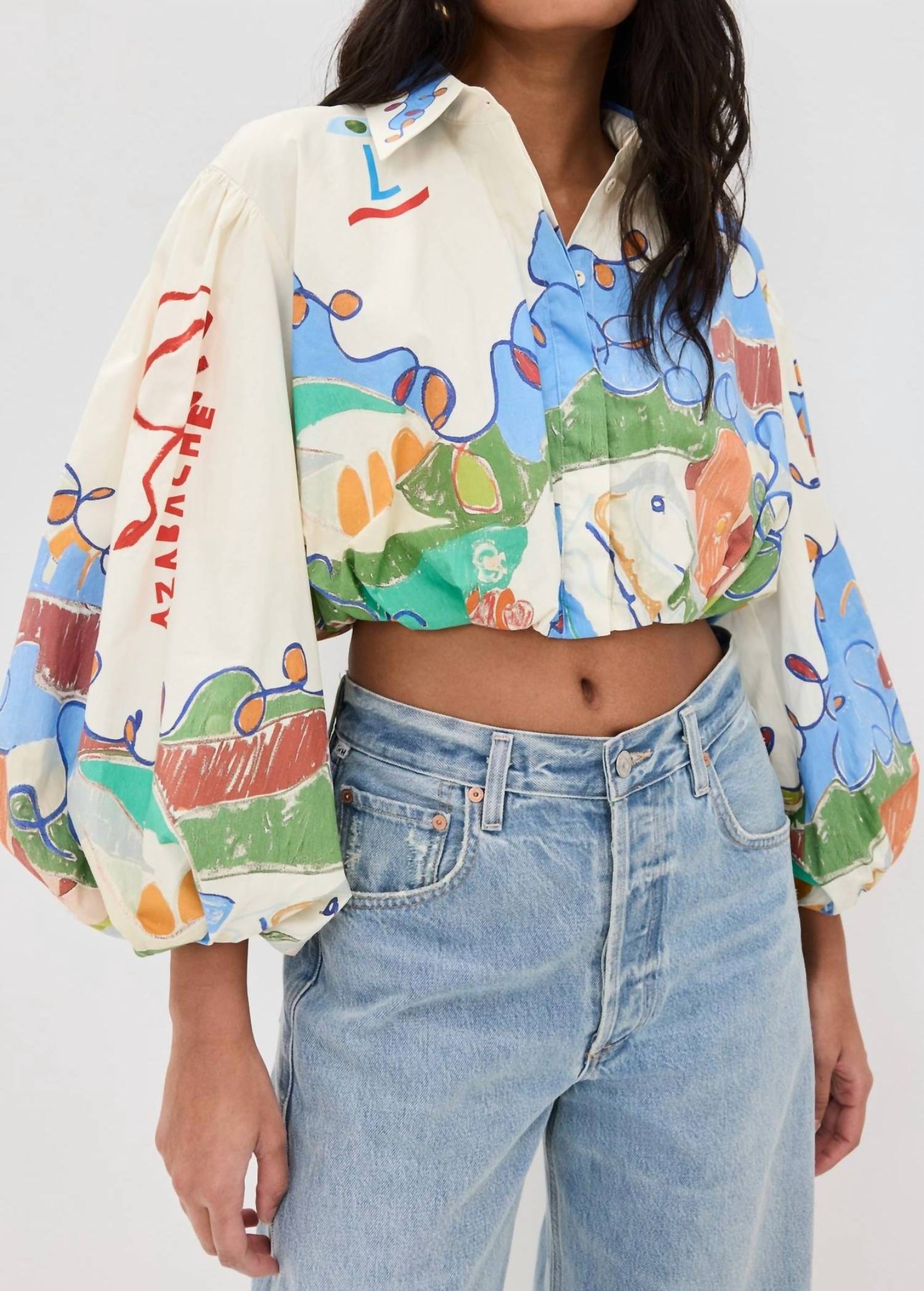 Alemais - Nadia Cropped Shirt