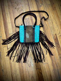American Darling - O’hlay hair on Hyde hand tooled fringe purse