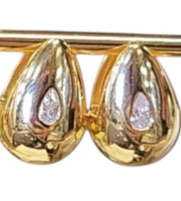 THEIA Women's Madison Huggie Earrings in clear - women's jewelry - detail view