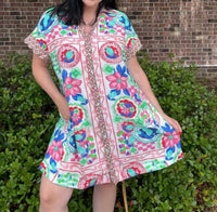 Umgee - Mediterranean Print Dress