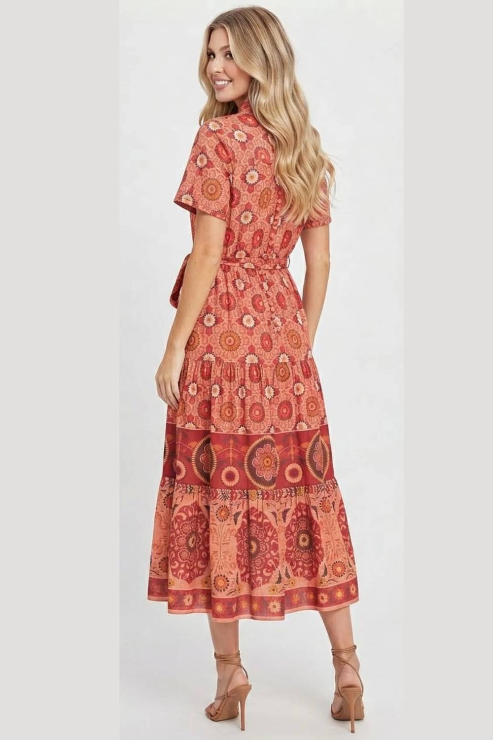 London Times - Women's Floral Print Aline Maxi Dress