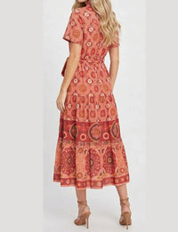 London Times - Women's Floral Print Aline Maxi Dress