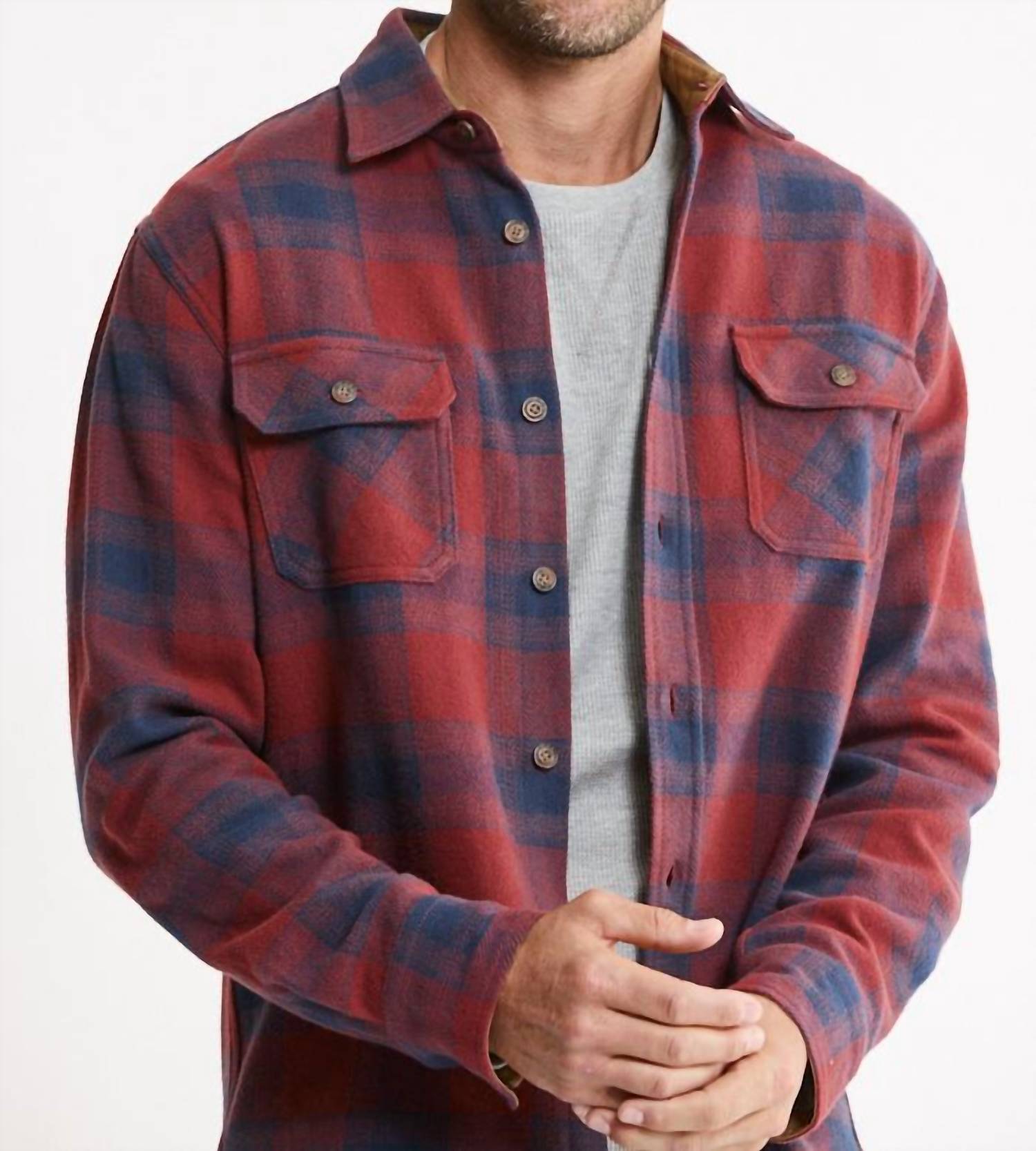 Jachs New York - Heritage Flannel Shirt Thermal Crewneck Shirt - 2-pack