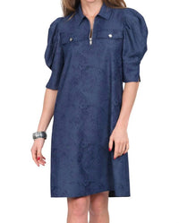 LIOR Good For You Dress in embossed denim - women's dress