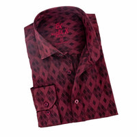 Eight X - Men's Argyle Jacquard Button Down Shirt