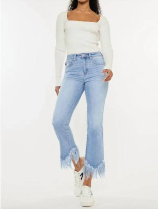 Kancan - High Rise Crop Bootcut Jeans