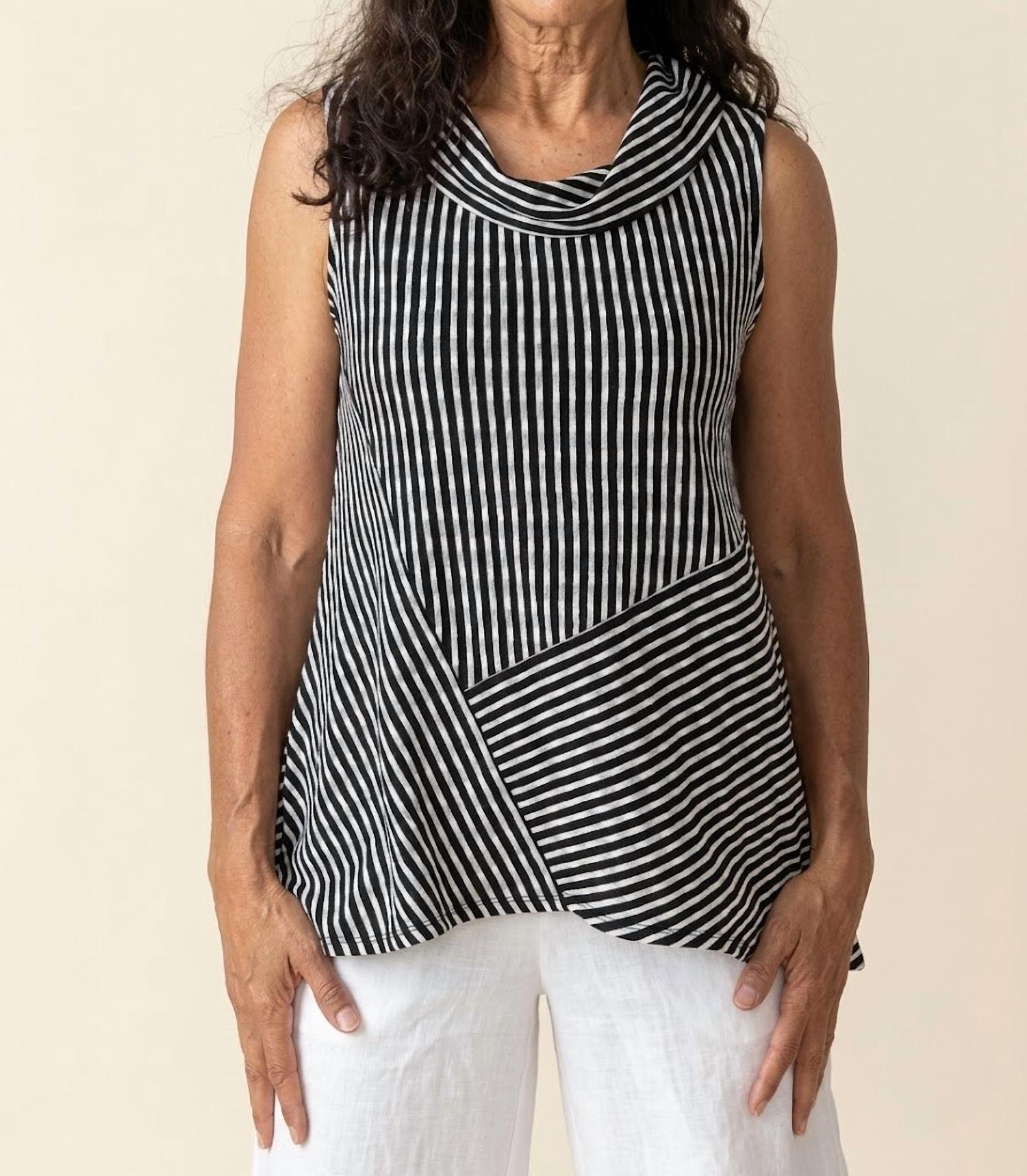 Habitat - Uptown Stripe Sleeveless Cowl Neck Top
