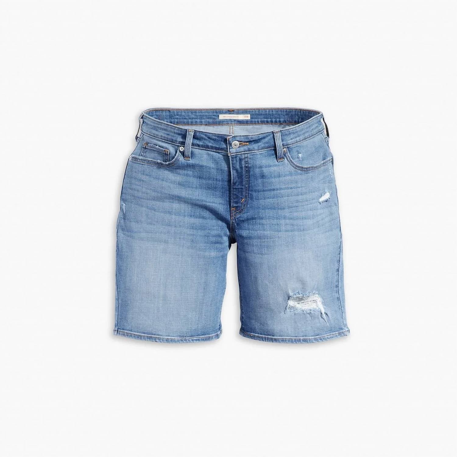 LEVI'S Mid Length Distressed Short - Plus Size in what are we - women's shorts - view 5