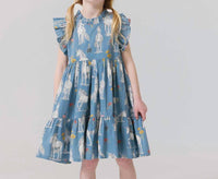 Pink Chicken - Jennifer Ruffle Sleeve Dress