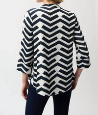 Joseph Ribkoff - Geometric Jacquard Trapeze Jacket