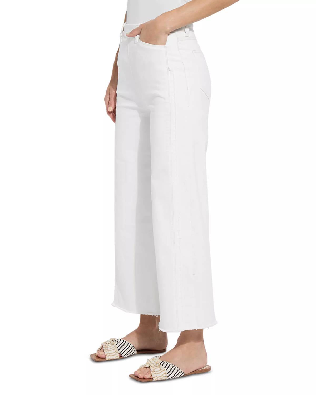 Lysse - Noah High Waist Crop Fringe Denim Jean