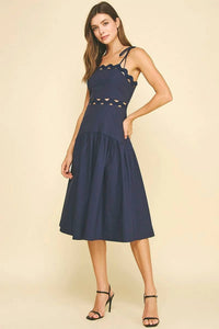 Pinch - Birdie Scallop Detail Midi Dress