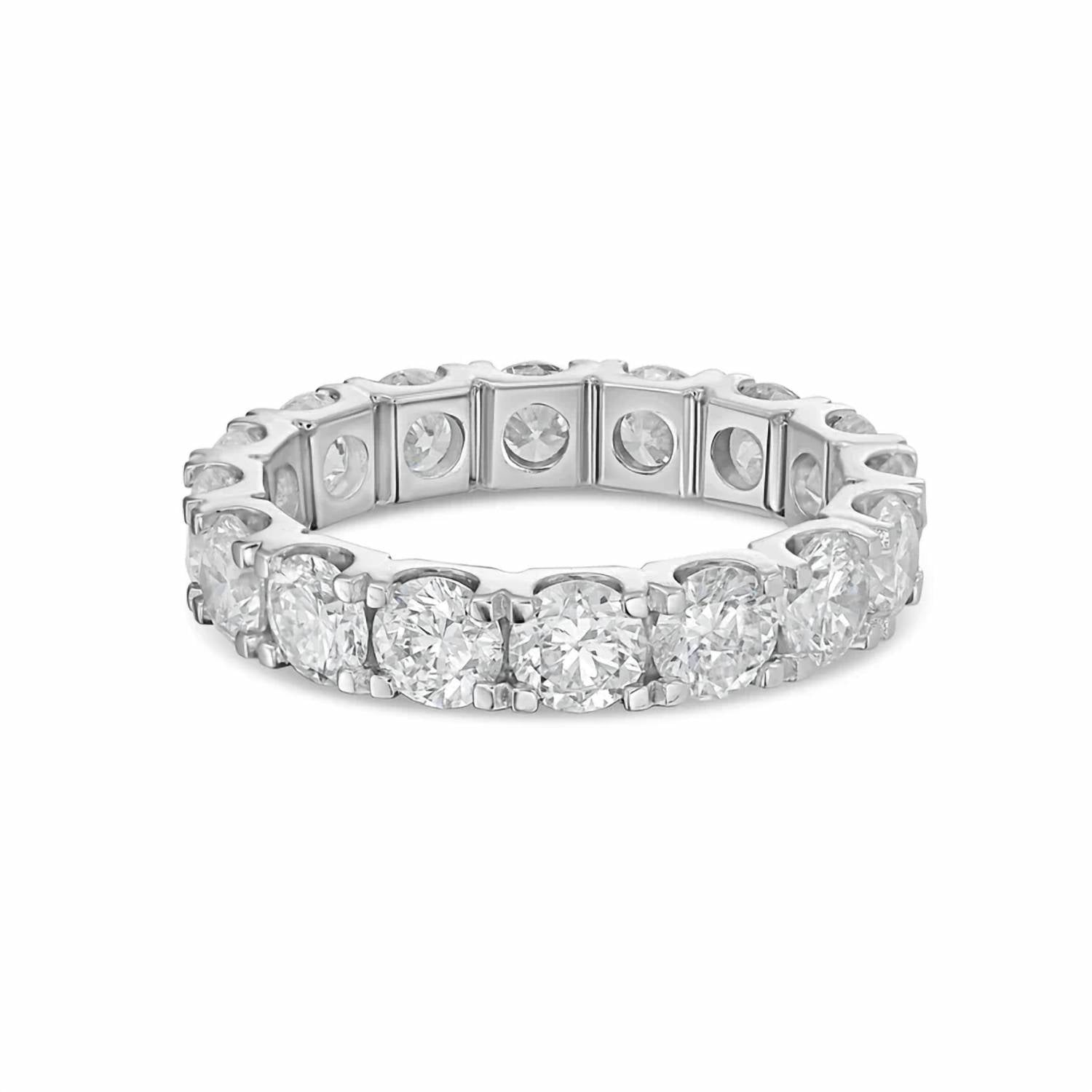 Diana M Jewels - Women's Round Lab-Grown Diamond Eternity Band (6.00 Ct) - Elegant