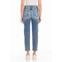 FIDELITY Twiggy Ultra High Tapered Crop Jeans in penny lane - women's jeans - detail view