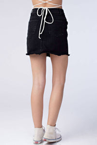 Honey Punch - Lacing Denim Mini Skirt