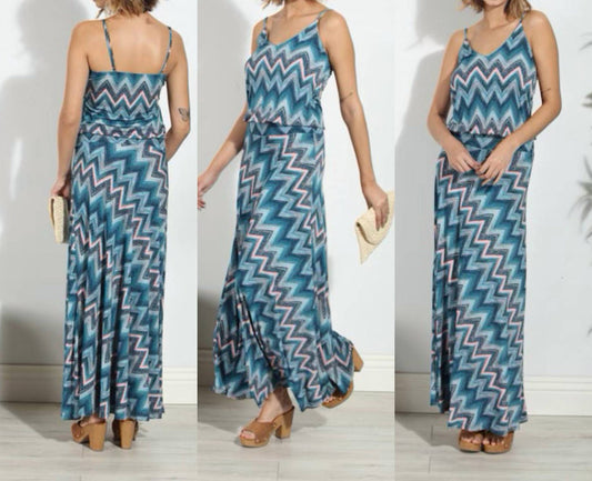 Veronica M - Print Sleeveless Maxi Dress